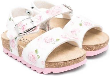 Monnalisa Sandalen met bloemenprint Wit