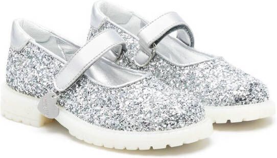 Monnalisa Ballerina's met glitter Zilver