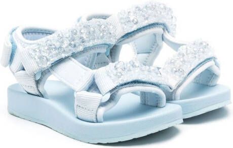 Monnalisa Sandalen met klittenband Blauw