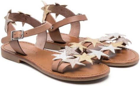 Monnalisa Sandalen met sterpatch Goud