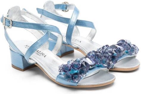 Monnalisa Sandalen verfraaid met kristallen Blauw