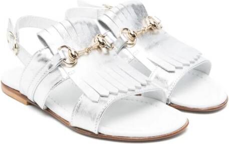 MONTELPARE TRADITION Sandalen met franje Zilver