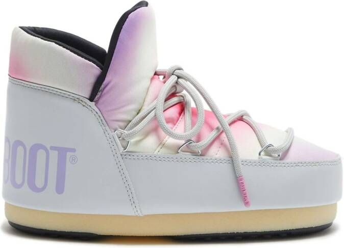 Moon Boot Icon Low laarzen met tie-dye Grijs