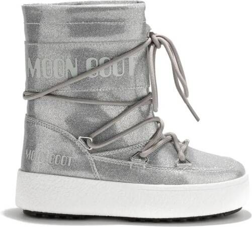 Moon Boot Kids Icon snowboots met glitter Zilver