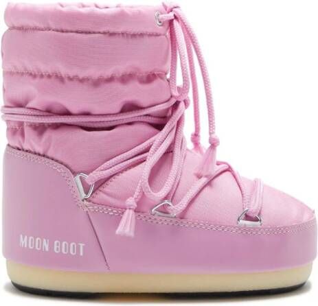 Moon Boot Kids Wandellaarzen met logoprint Roze