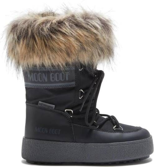 Moon Boot Kids ProTECHt Monaco snowboots met imitatiebont Zwart