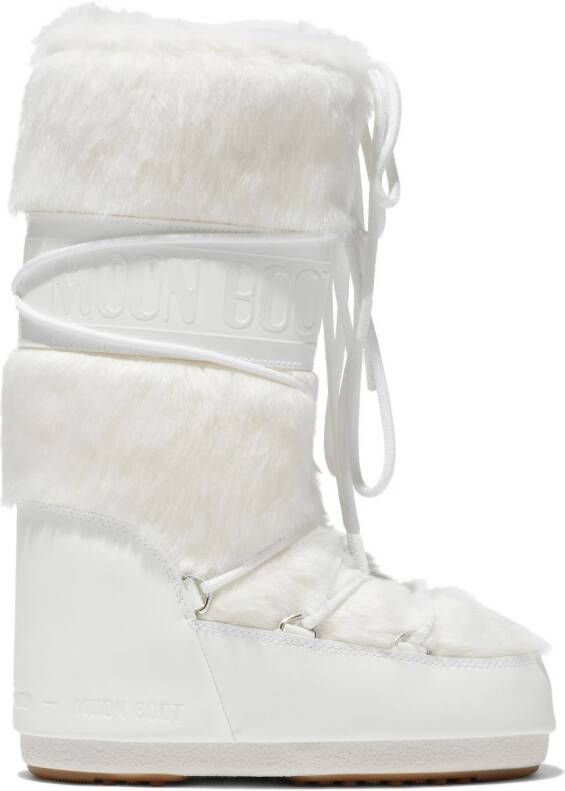 Moon Boot Snowboots met imitatiebont Wit