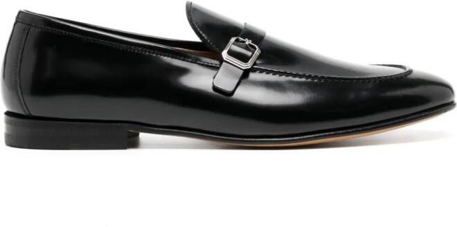 Moreschi Leren loafers met ronde neus Zwart