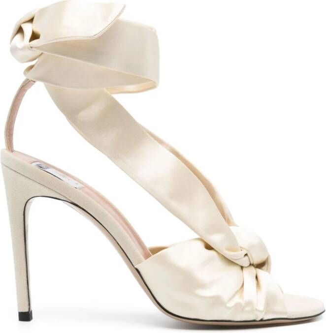 Moschino 105 mm suède sandalen Beige