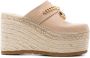 Moschino 110mm espadrilles met sleehak Beige - Thumbnail 1