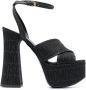 Moschino Sandalen met jacquard Zwart - Thumbnail 1