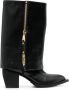 Moschino 70mm leren cowboylaarzen Zwart - Thumbnail 1