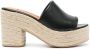 MOSCHINO JEANS 95mm leren espadrilles Zwart - Thumbnail 1