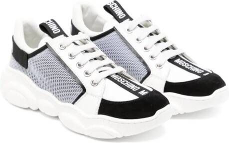 Moschino Kids Sneakers met veters Wit