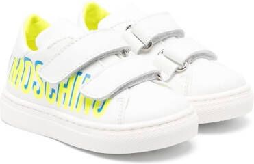 Moschino Kids Leren sneakers Wit