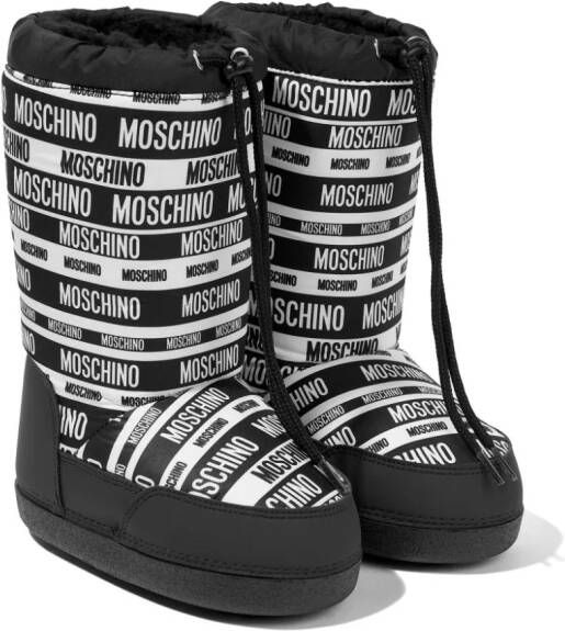 Moschino Kids Snow boots met veters Zwart