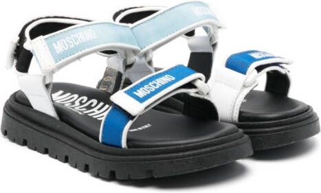 Moschino Kids Sandalen met klittenband Blauw