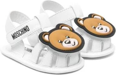 Moschino Kids Sandalen met teddybeerpatch Wit