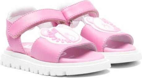 Moschino Kids Sandalen met teddybeerprint Roze