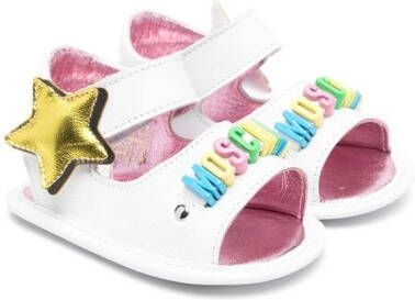 Moschino Kids Sandalen verfraaid met ster Wit