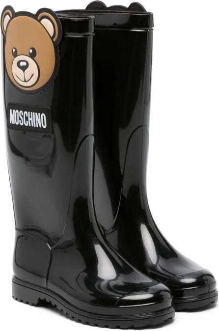 Moschino Kids Snowboots met teddybeerprint Zwart