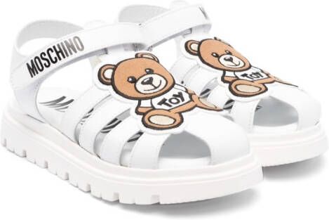 Moschino Kids Leren sandalen Wit