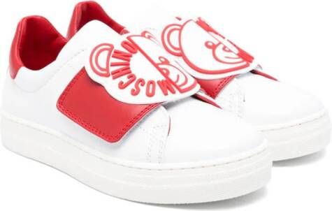 Moschino Kids Sneakers met teddybeerprint Wit