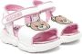 Moschino Kids Teddy Bear sandalen verfraaid met kristallen Wit - Thumbnail 1