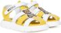 Moschino Kids Teddy Bear sandalen met klittenband Geel - Thumbnail 1