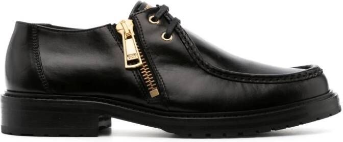 Moschino Leren loafers Zwart