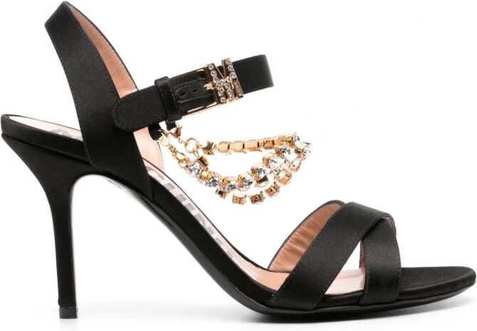 Moschino Leren sandalen Zwart