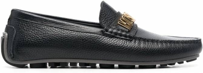 Moschino Loafers met logoplakkaat Zwart