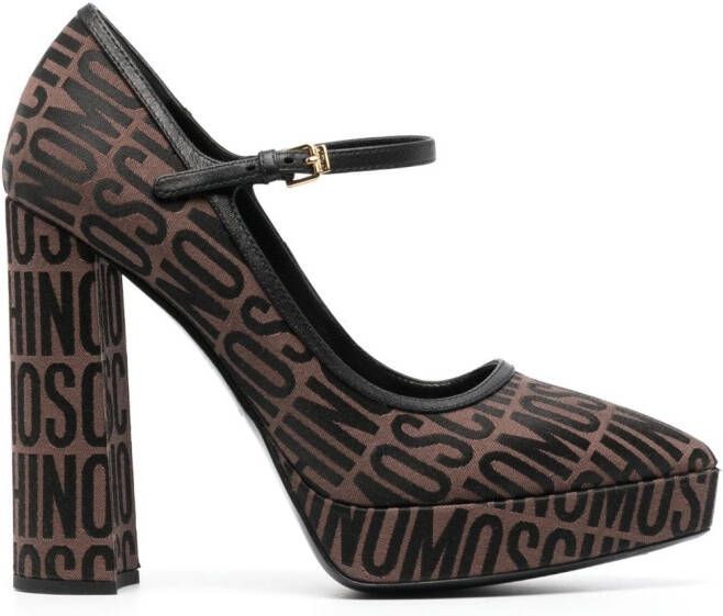 Moschino Pumps met blokhak Bruin