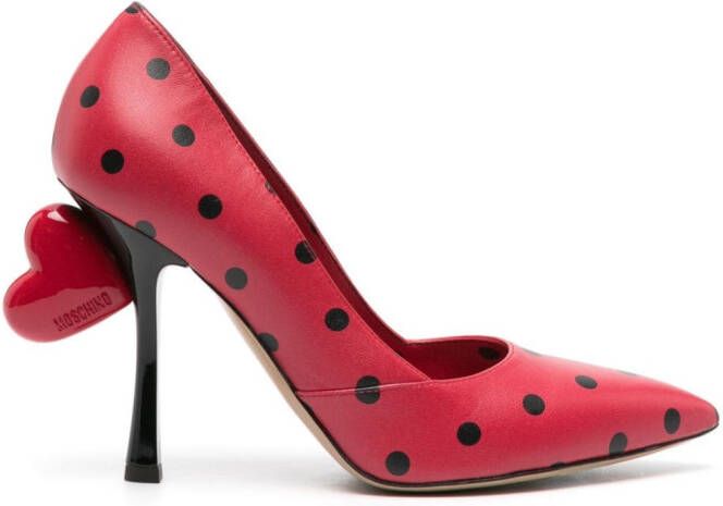 Moschino Pumps met stippen Rood