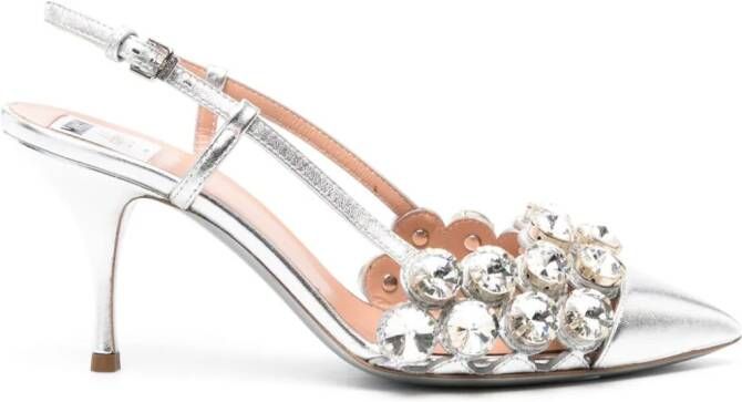 Moschino Pumps verfraaid met kristallen Zilver