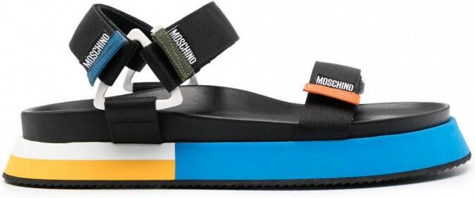 Moschino Sandalen met klittenband Zwart