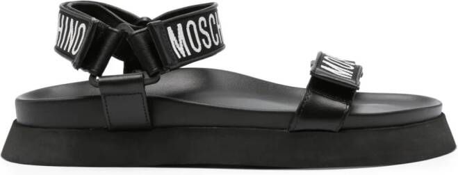 Moschino Sandalen met klittenband Zwart