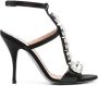 Moschino Sandalen verfraaid met edelsteen Zwart - Thumbnail 1