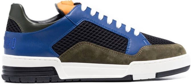 Moschino Sneakers met colourblocking Blauw