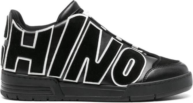 Moschino Sneakers met suède vlak Zwart