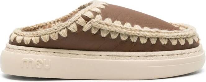 Mou Eskimo leren sneakers Bruin