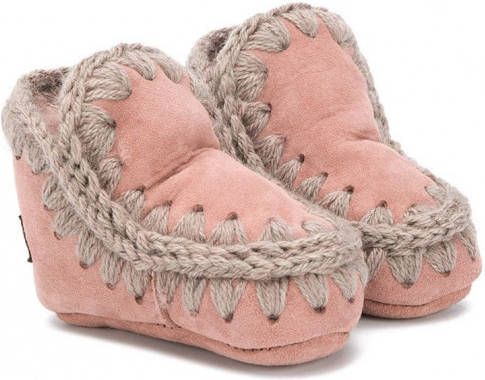 Mou Kids Snowboots met lammy voering Roze