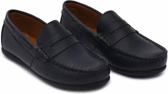 Moustache Loafers van imitatieleer Blauw