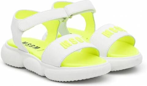 MSGM Kids Leren sandalen Geel