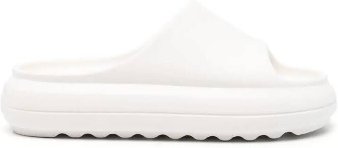 MSGM Slippers met ronde neus en plateauzool Wit