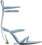 Mugler 95 mm denim sandalen Blauw - Thumbnail 1