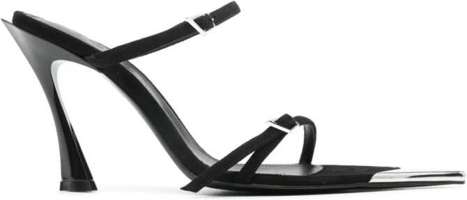 Mugler Suède sandalen 95 mm Zwart