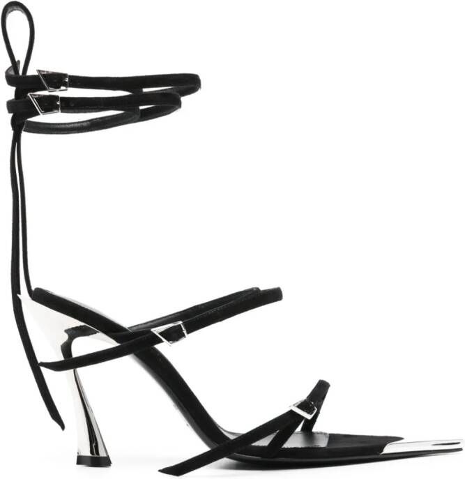 Mugler Fang 95 sandalen Zwart