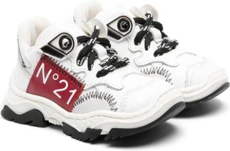 Nº21 Kids Leren sneakers Wit