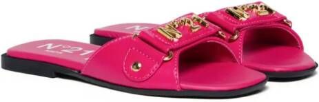 Nº21 Kids Sandalen met logoplakkaat Roze